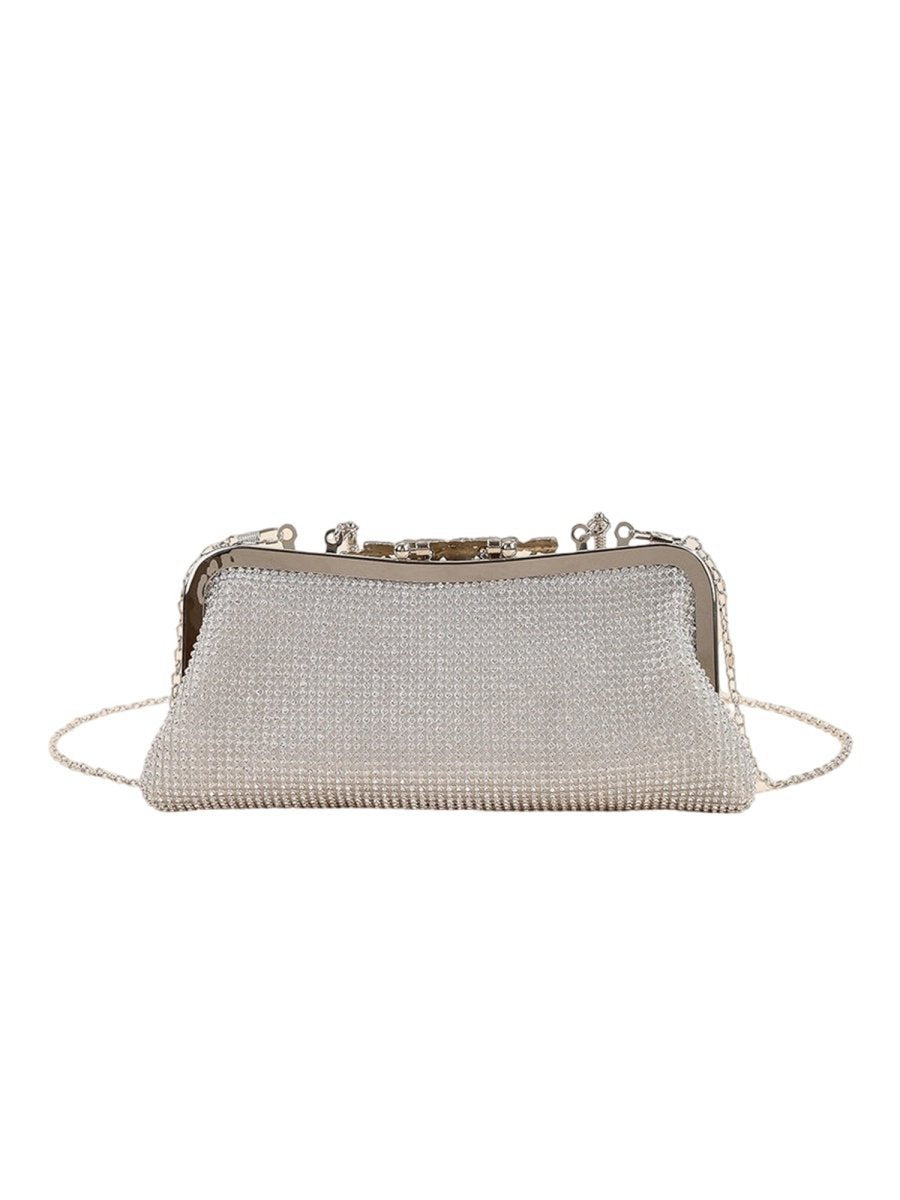 Women's Flower Rhinestones Top Handle Evening Clutch Bags