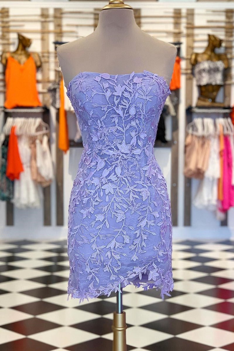 Strapless Applique Mini Party Dresses