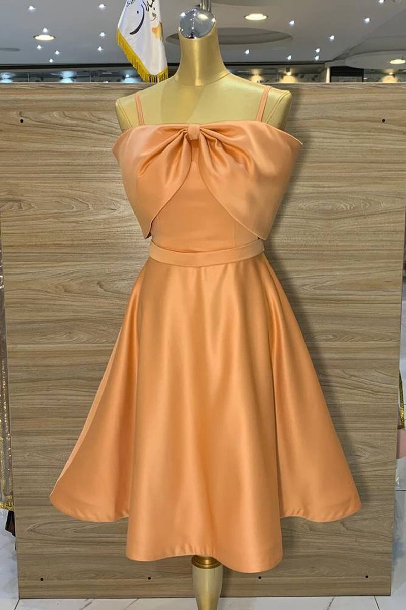 Spaghetti Straps A-line Homecoming Dresses