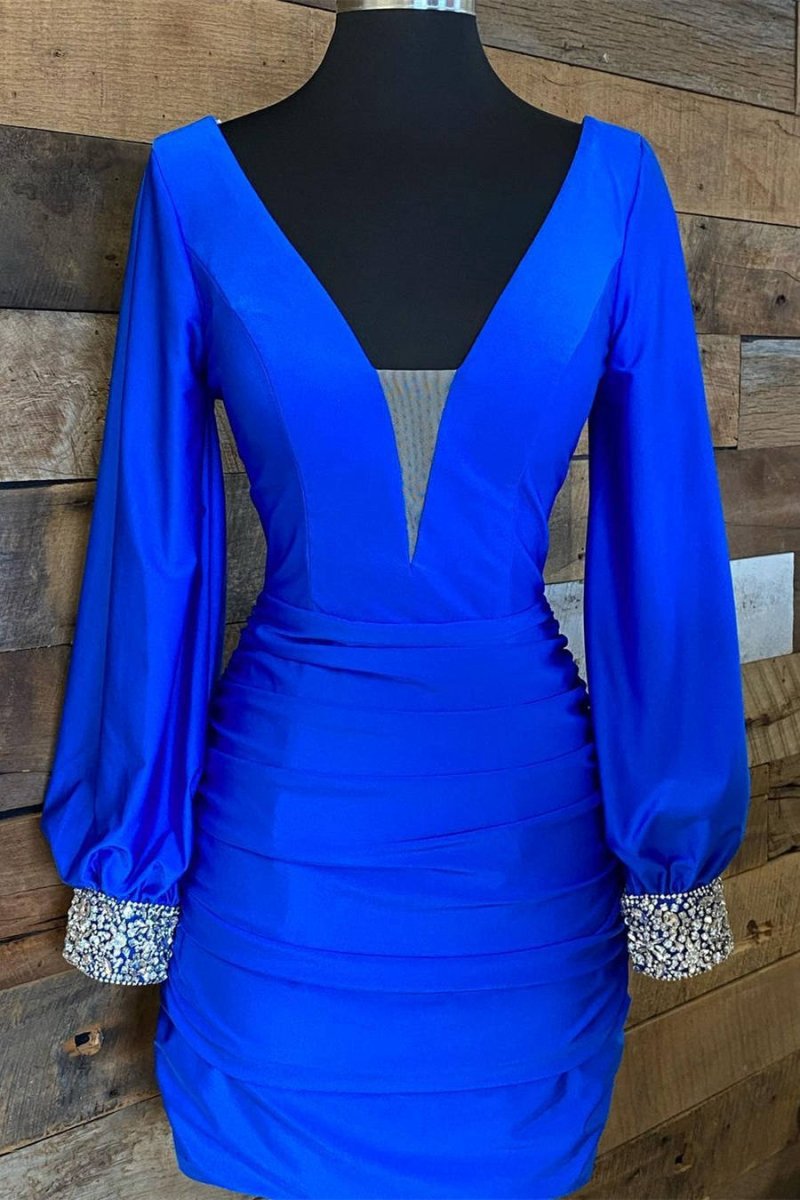 Elegant Long Sleeves Short Homecoming Dresses