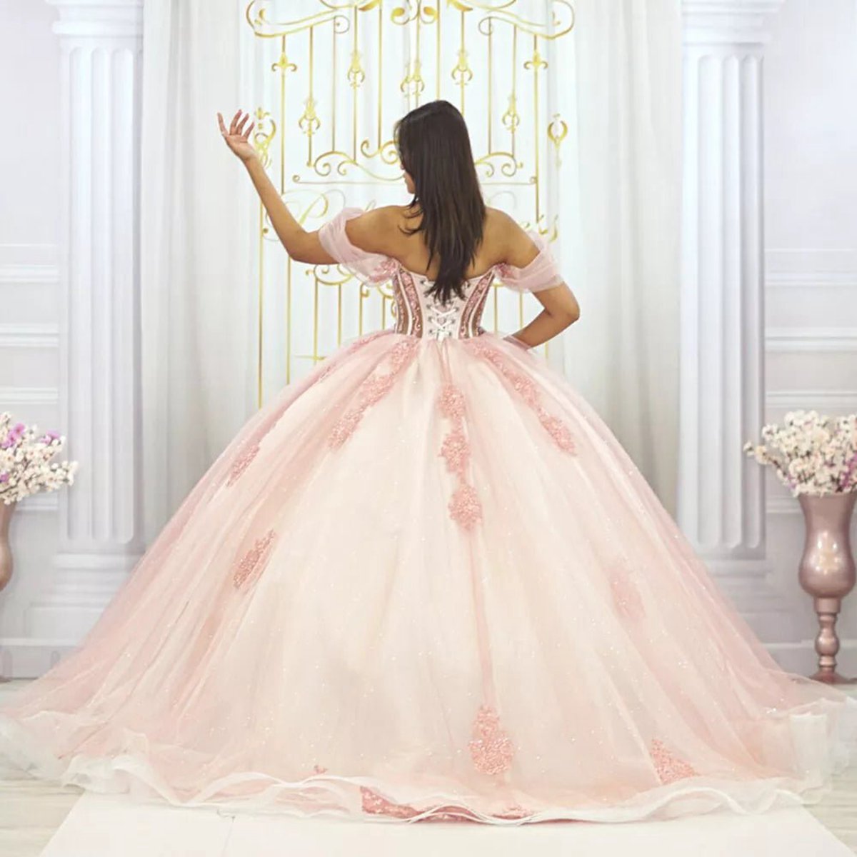 Ball-Gown Off-the-Shoulder Quinceanera Dresses