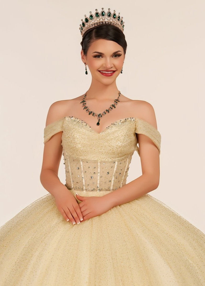 Ball Gown Tulle Off-the-Shoulder Quincenara Dresses
