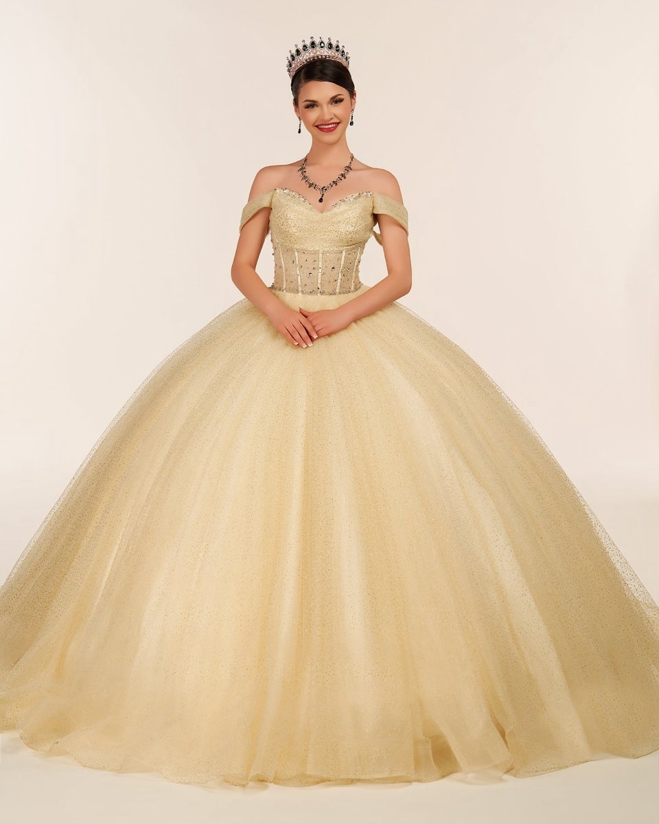 Ball Gown Tulle Off-the-Shoulder Quincenara Dresses