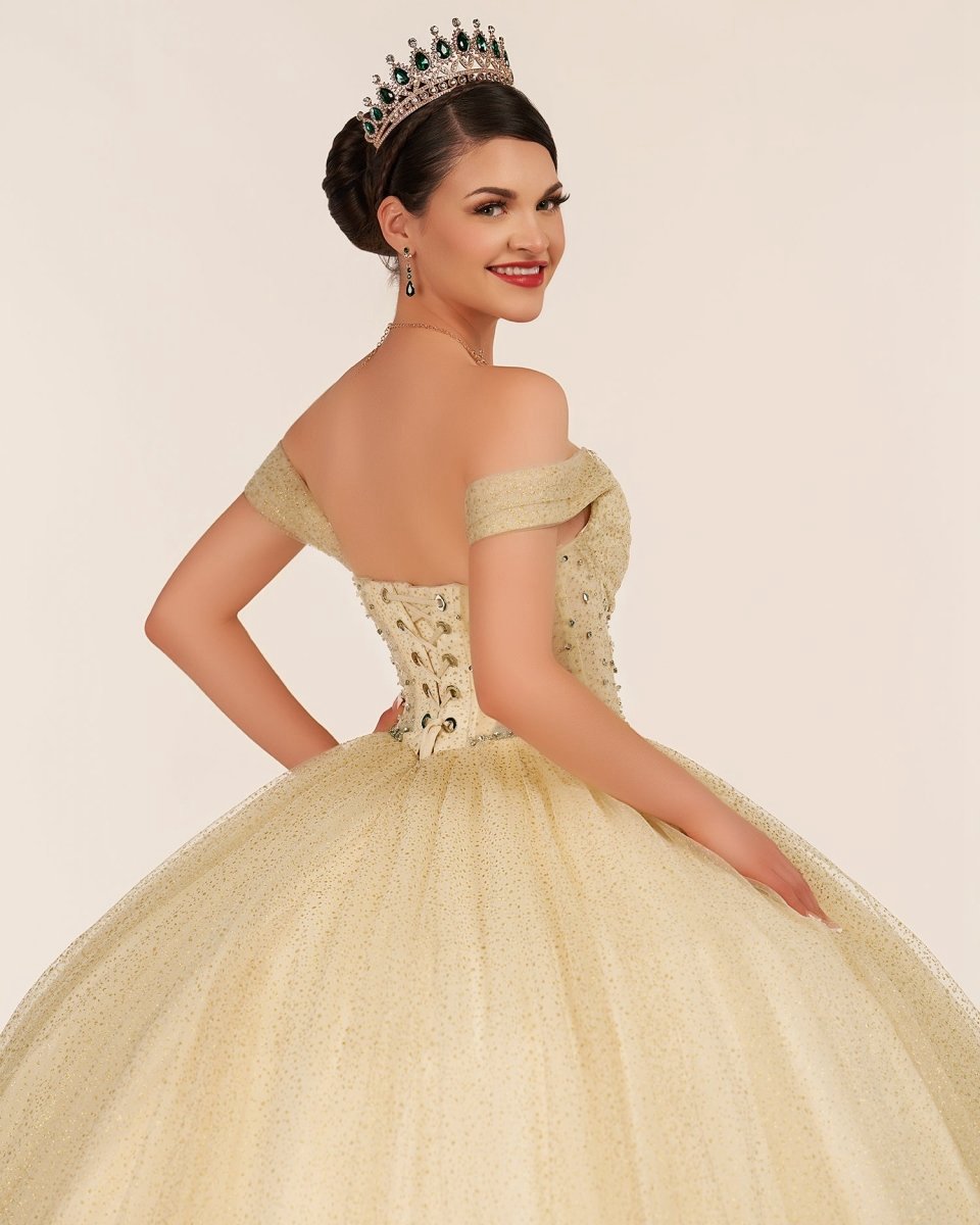 Ball Gown Tulle Off-the-Shoulder Quincenara Dresses