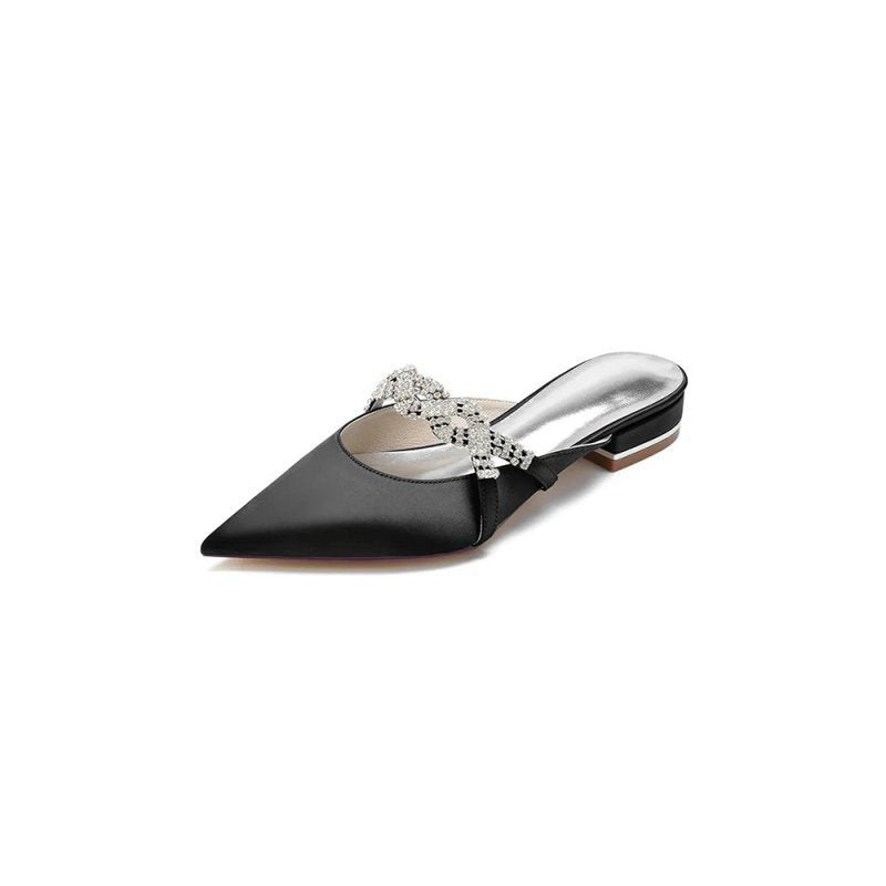 Glitter Crystal Embellished Kitten Sandals