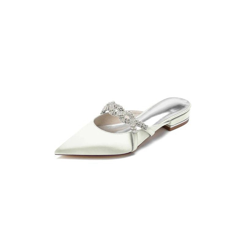 Glitter Crystal Embellished Kitten Sandals