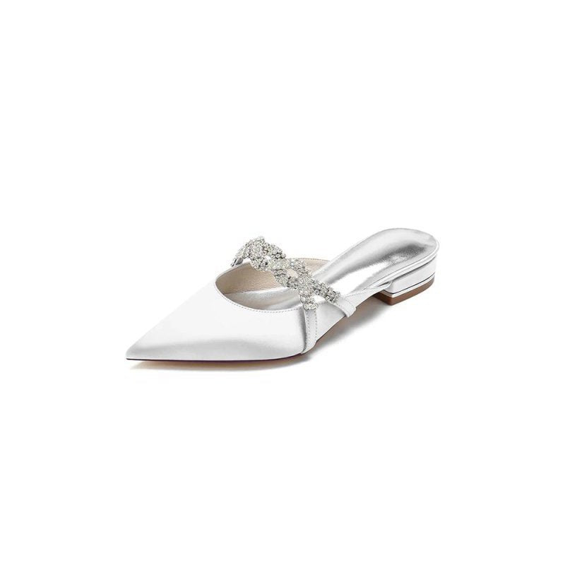 Glitter Crystal Embellished Kitten Sandals