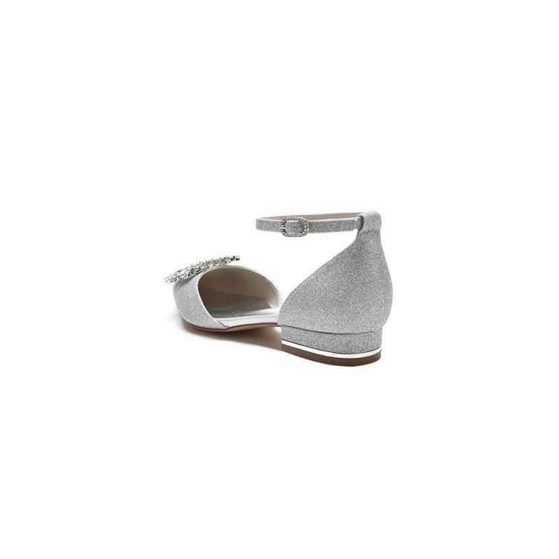 Glitter Crystal Low Heels