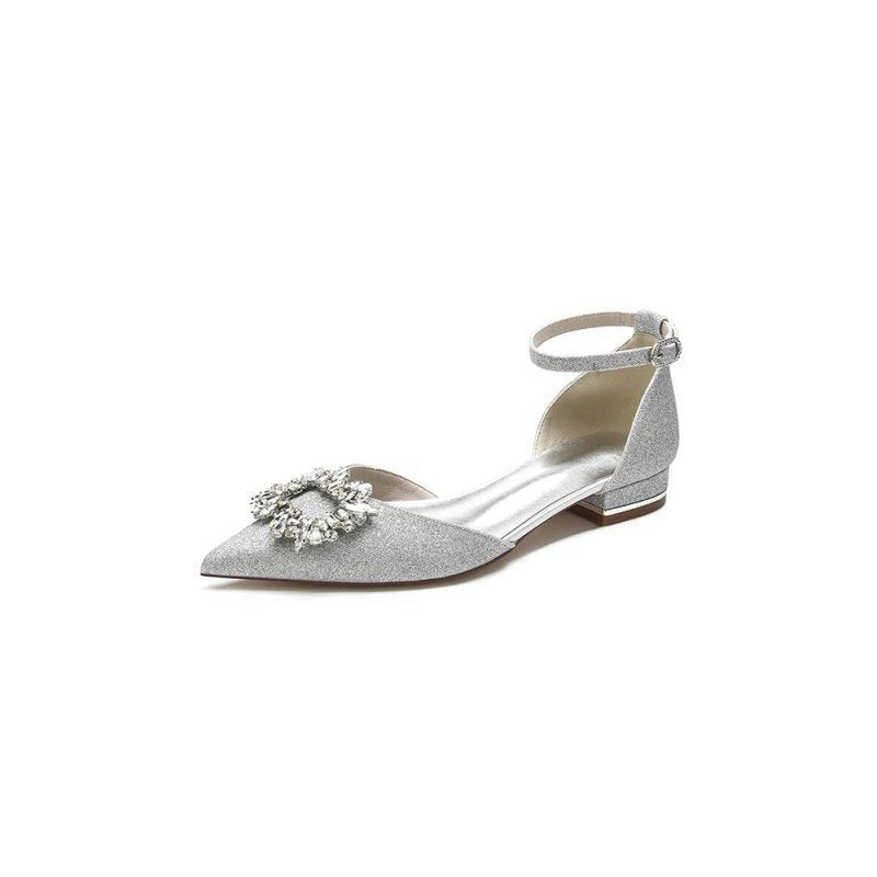 Glitter Crystal Low Heels