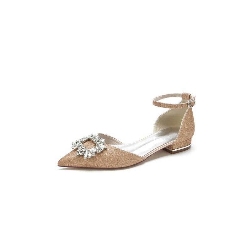 Glitter Crystal Low Heels