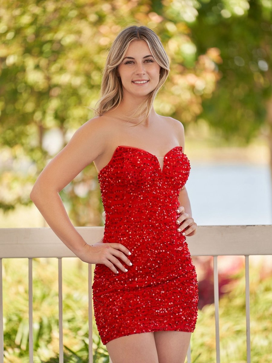 Bodycon Sweetheart Sequin Short Homecoming Dresses