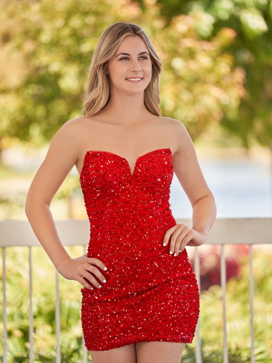Bodycon Sweetheart Sequin Short Homecoming Dresses