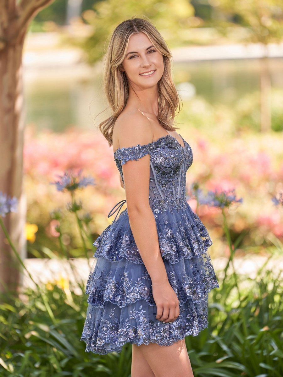 A-line Sweetheart Tie Short Homecoming Dresses