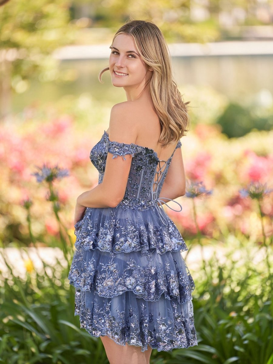 A-line Sweetheart Tie Short Homecoming Dresses