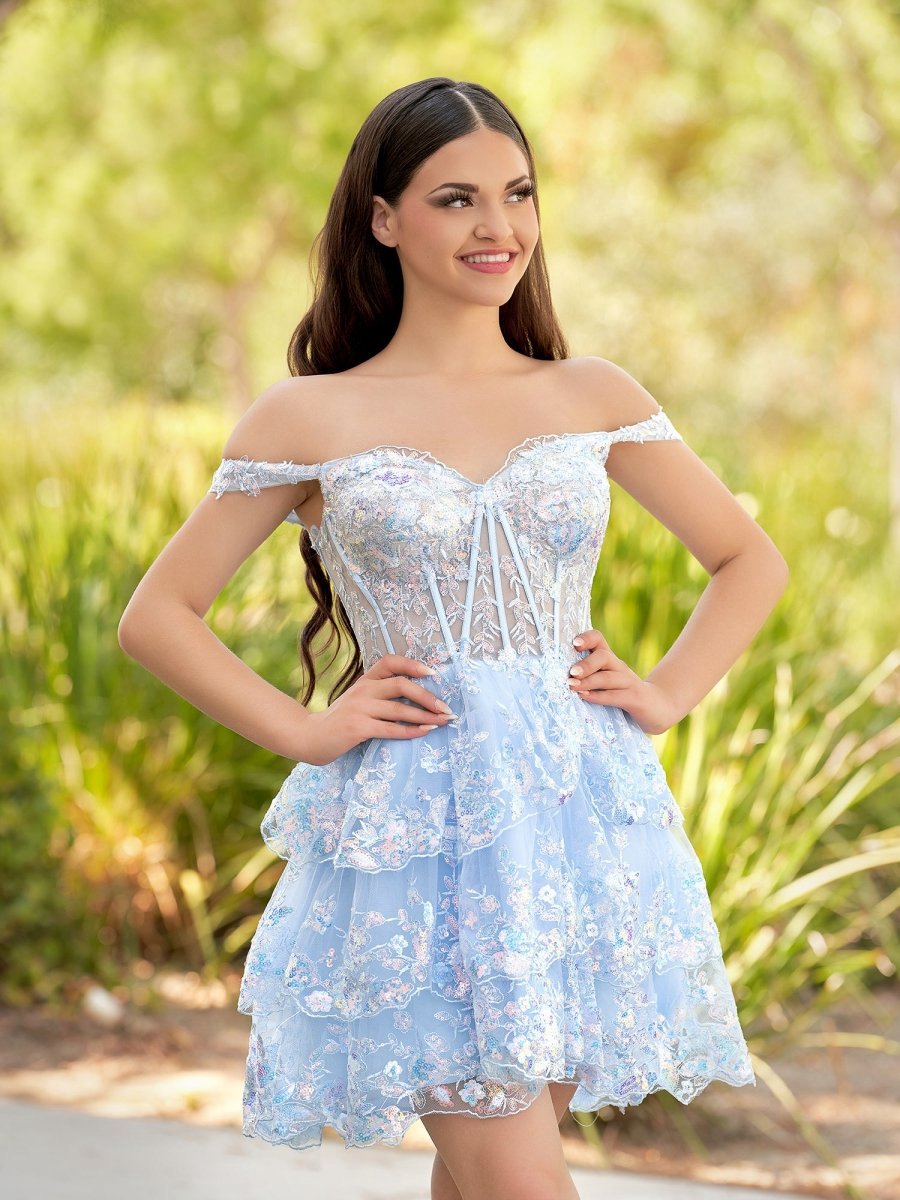A-line Sweetheart Tie Short Homecoming Dresses