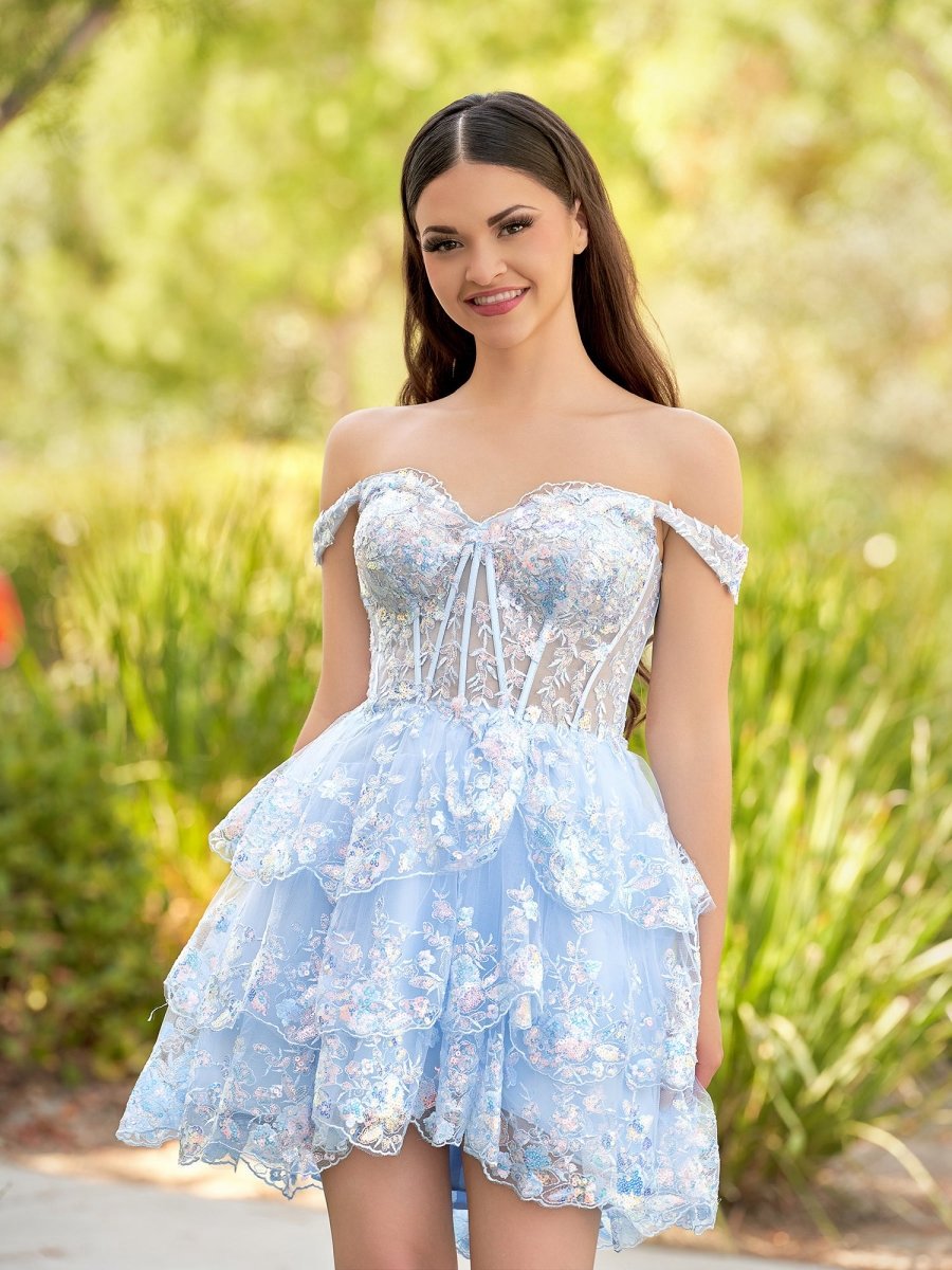 A-line Sweetheart Tie Short Homecoming Dresses