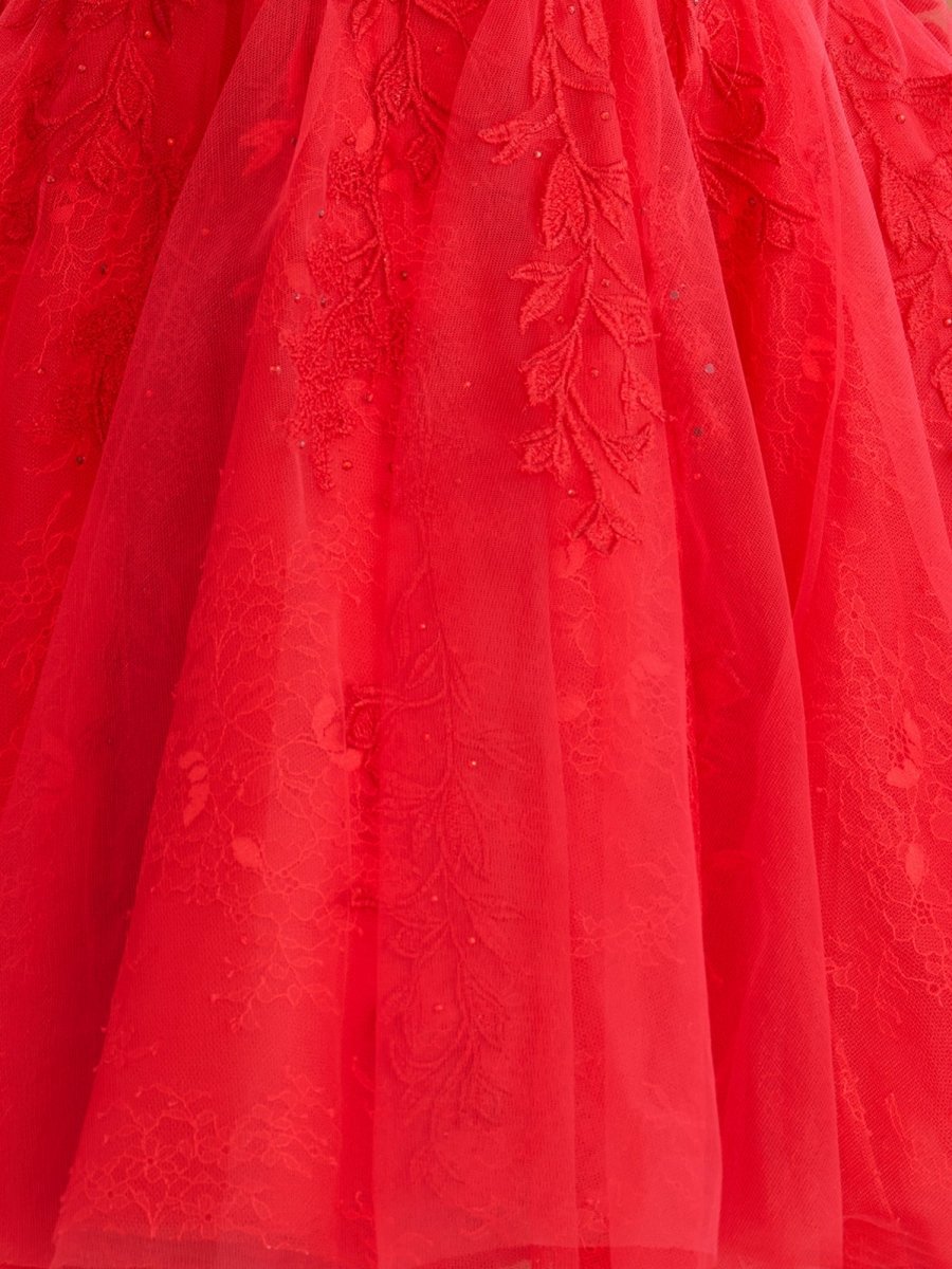 A-line Sweetheart Appliques Lace Homecoming Dresses with Corset Back