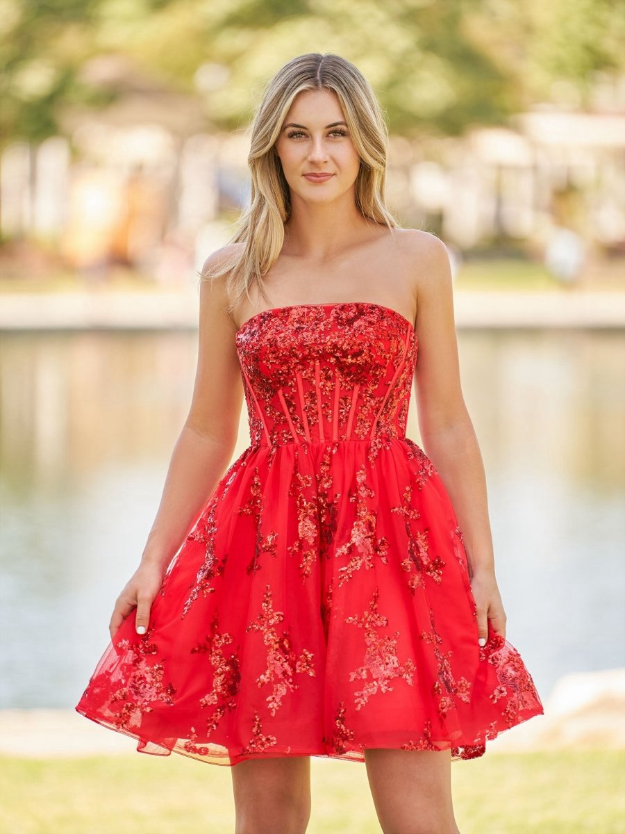 A-line Short Homecoming Dresses with Sequins