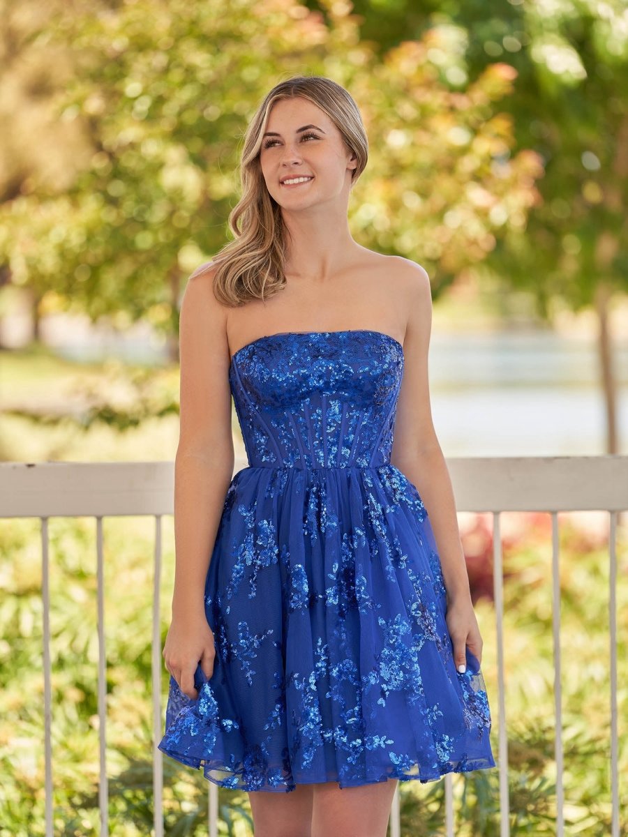 A-line Short Homecoming Dresses with Sequins