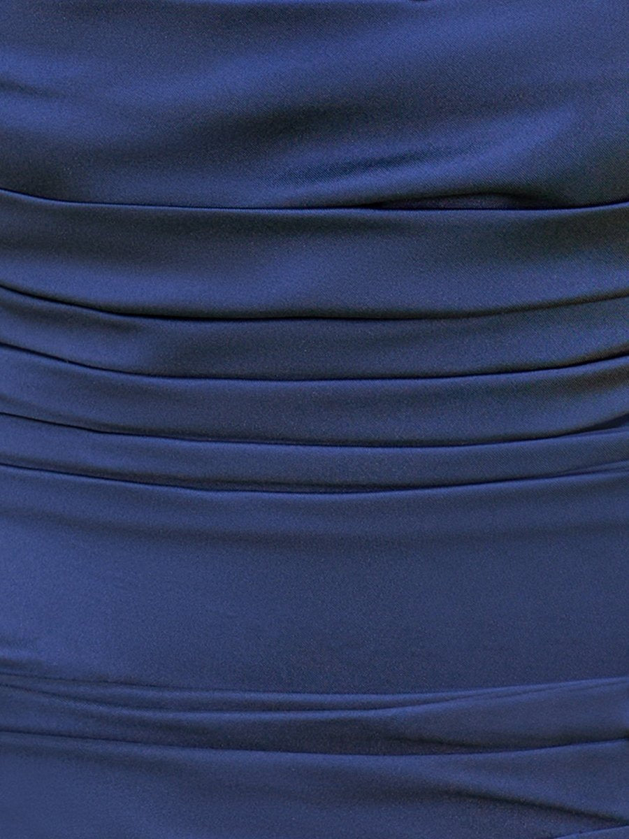 Bodycon Satin Strapless Homecoming Dresses with Lace and Gloves