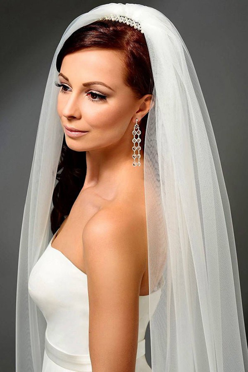 Vintage Two-tayer Long Chapel Veils Wedding Veils