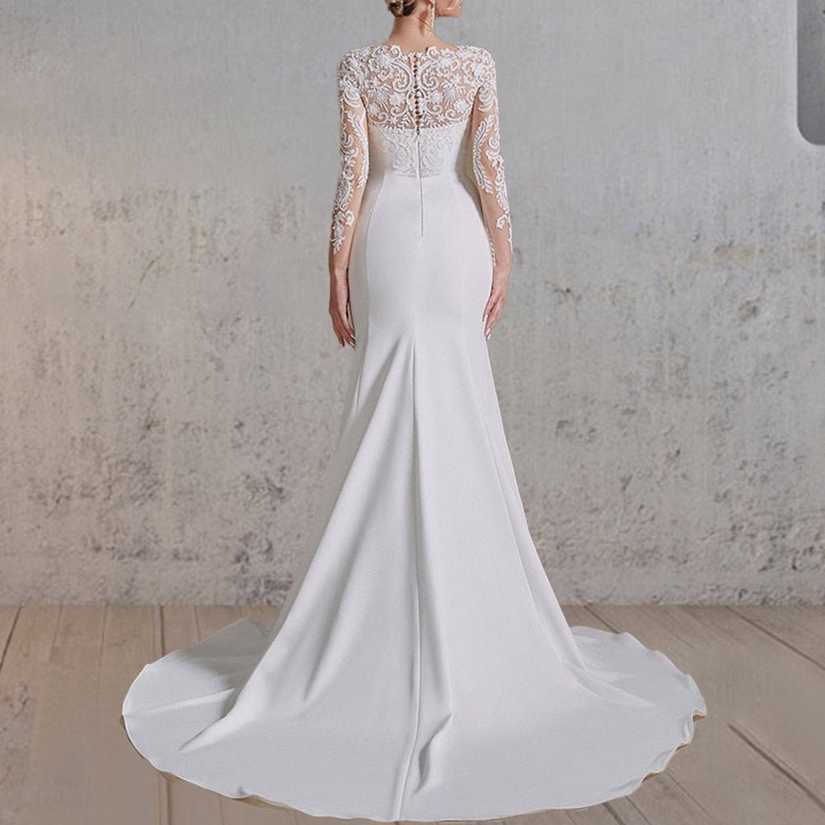 Mermaid Lace Appliques Beaded Wedding Dresses
