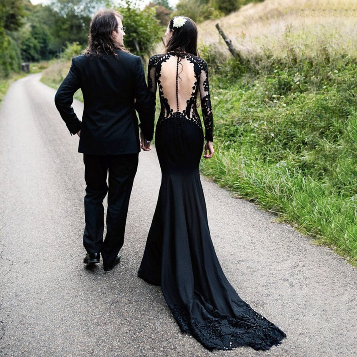 Mermaid Floral Lace Wedding Dresses with Appliques