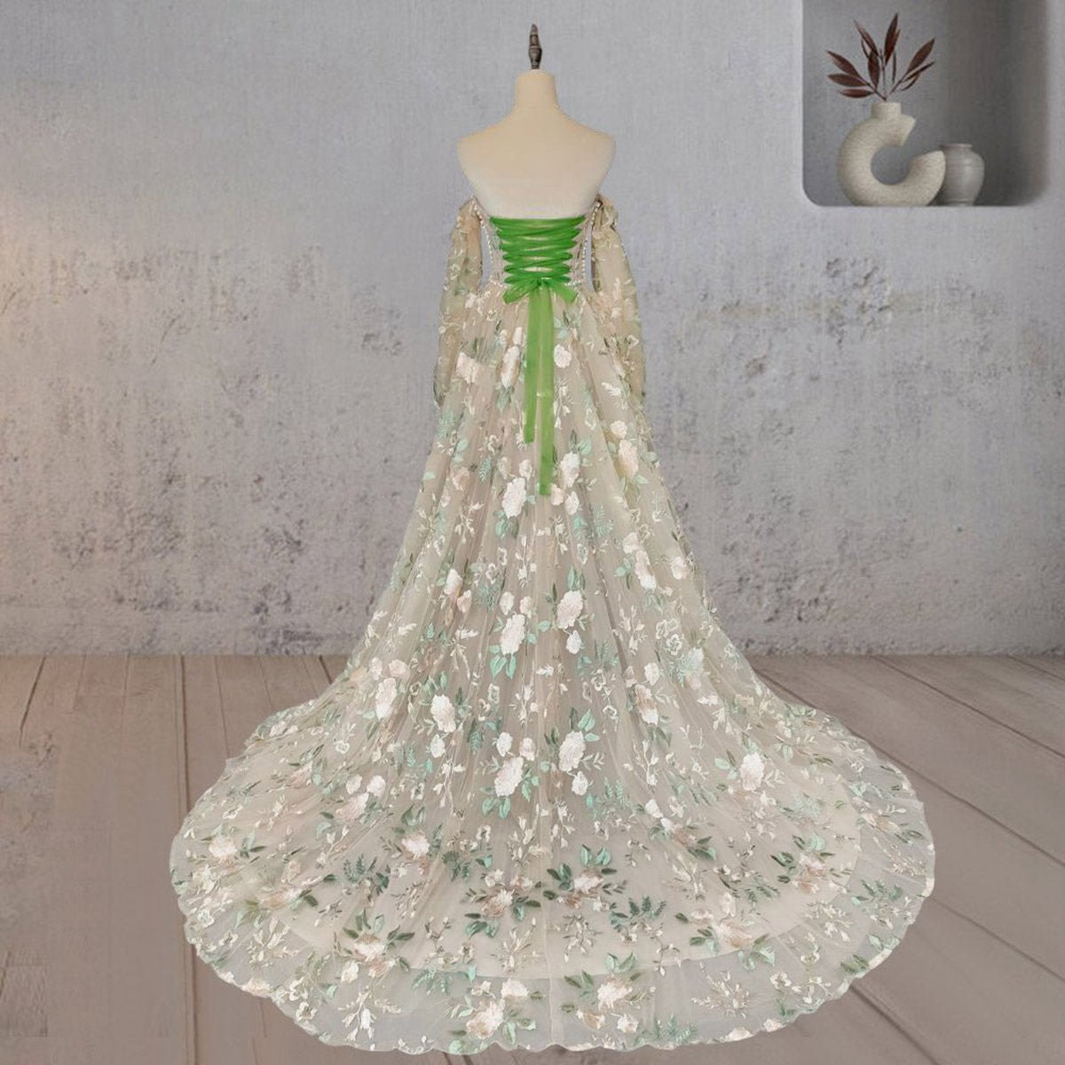 A-line Light Sweetheart Pearl Wedding Dresses