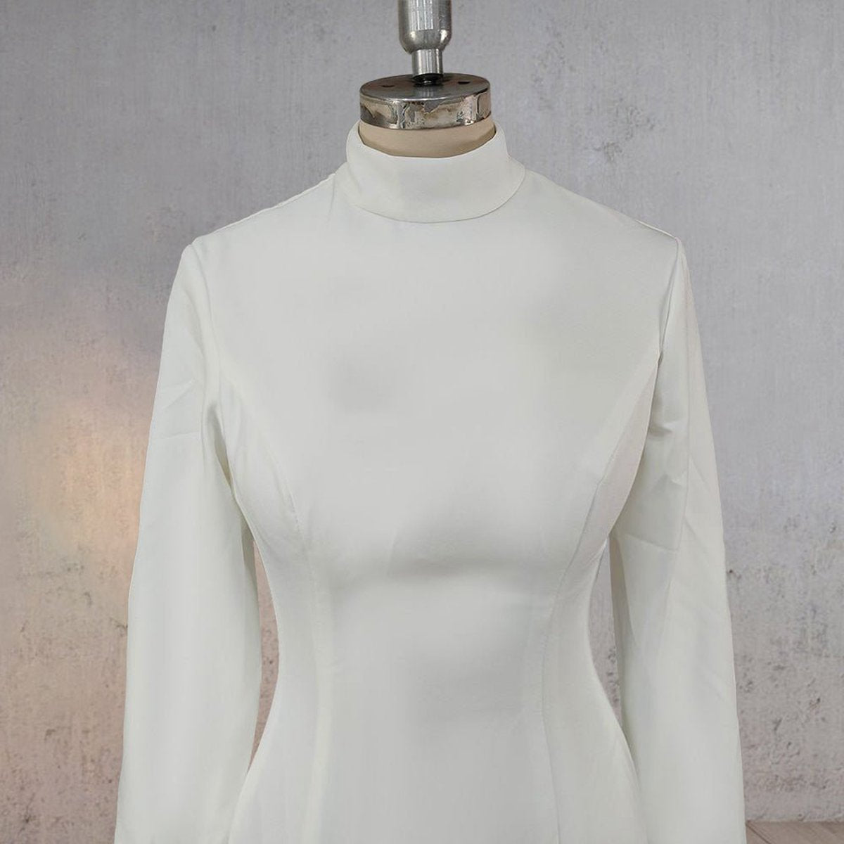 Mermaid Open Back High Neck Wedding Dresses