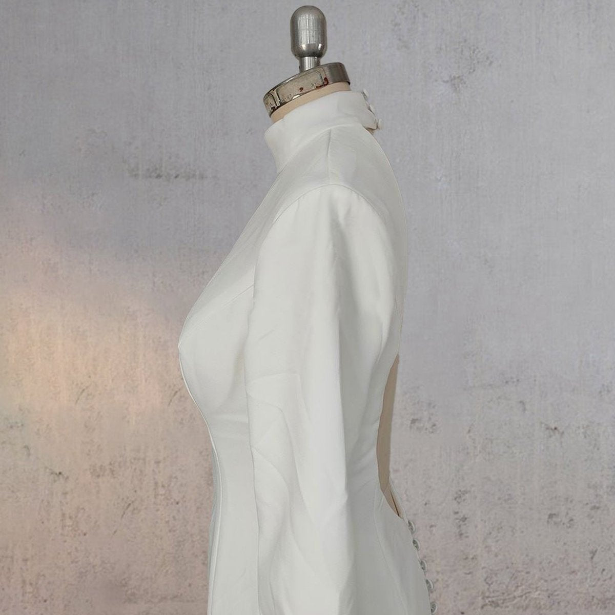Mermaid Open Back High Neck Wedding Dresses