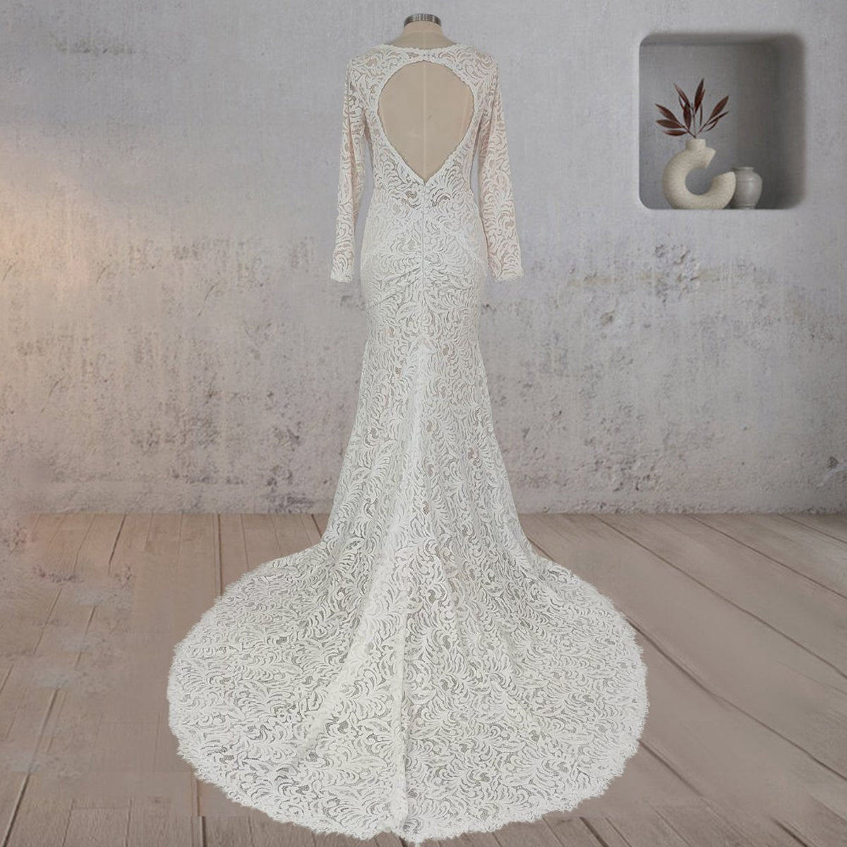 Mermaid Whisper Lace Embroidery Bridal Gown Wedding Dresses