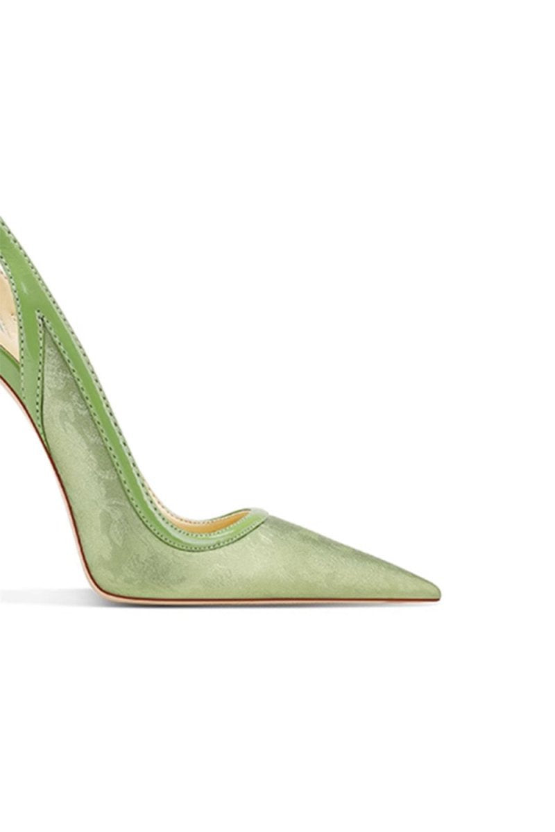 Slingback Mid Heel Stiletto Sandals