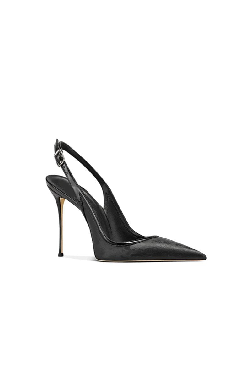 Slingback Mid Heel Stiletto Sandals