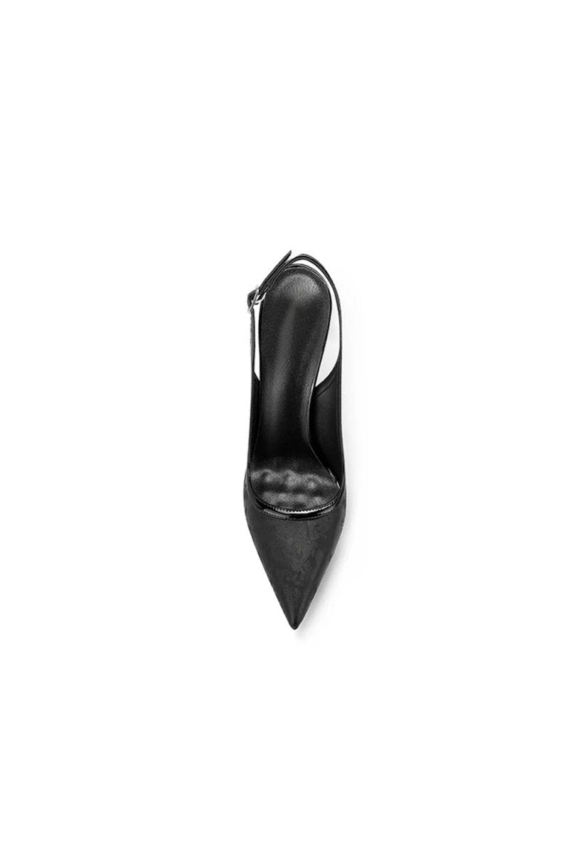 Slingback Mid Heel Stiletto Sandals