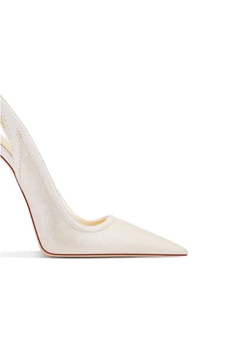 Slingback Mid Heel Stiletto Sandals