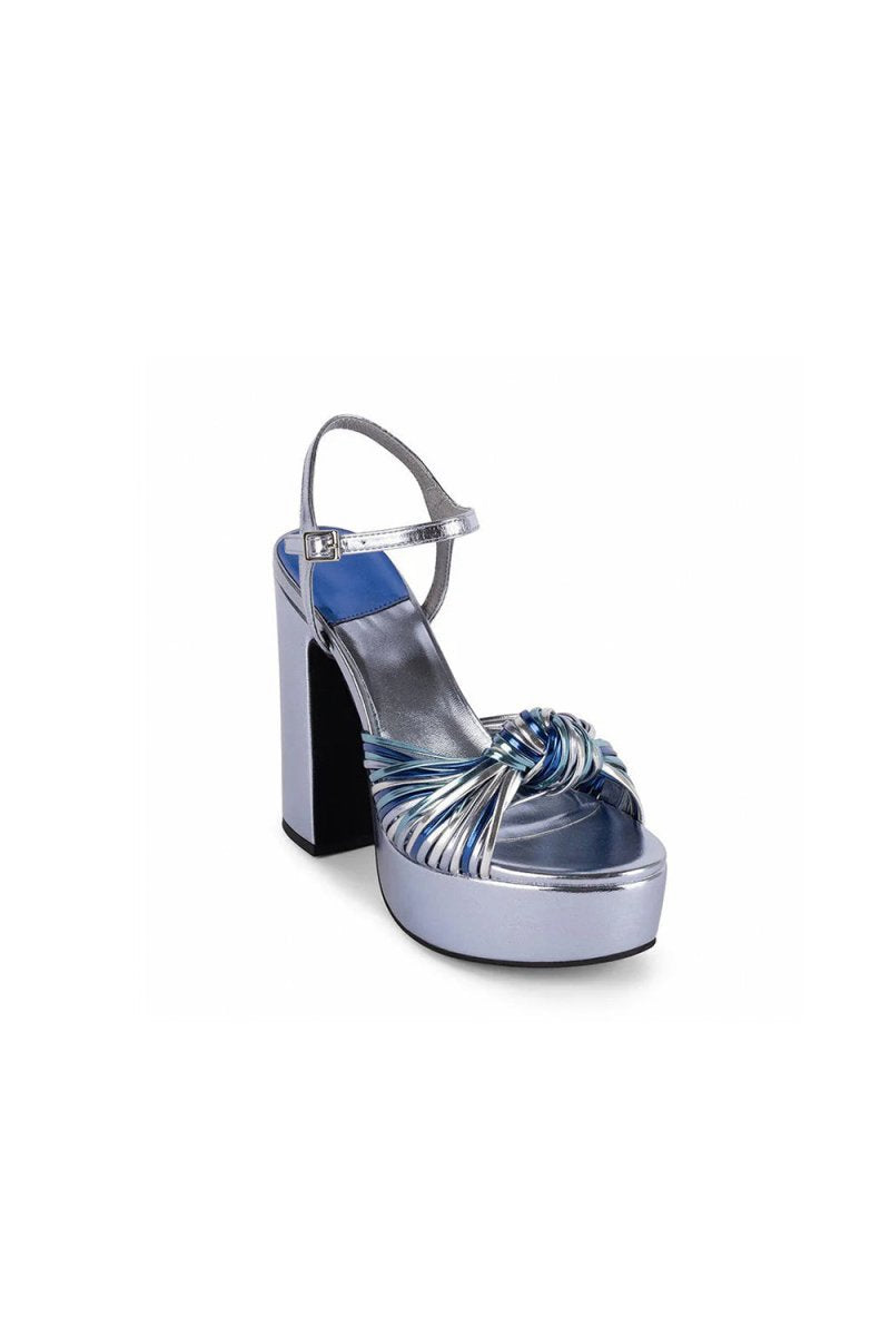 Chunky Knotted Block Heel Platform Sandals