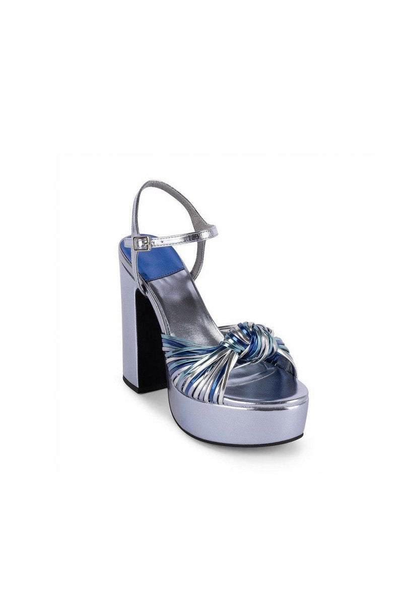 Chunky Knotted Block Heel Platform Sandals