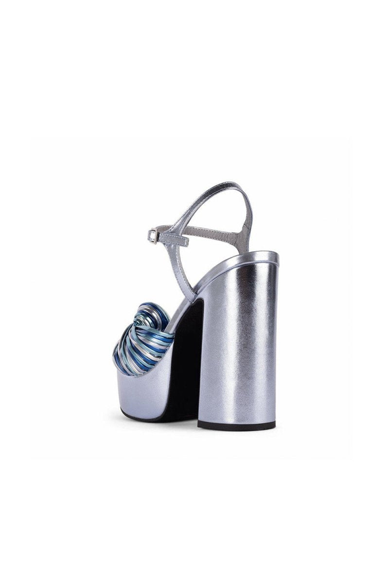Chunky Knotted Block Heel Platform Sandals