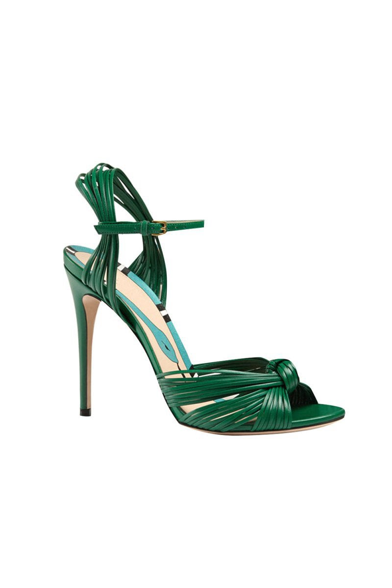 Knotted Stiletto High Heel Sandals