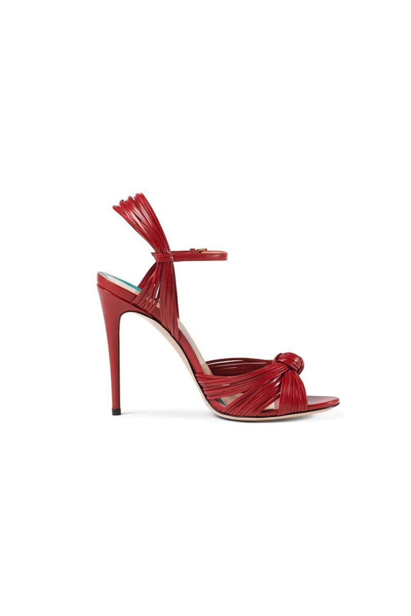 Knotted Stiletto High Heel Sandals