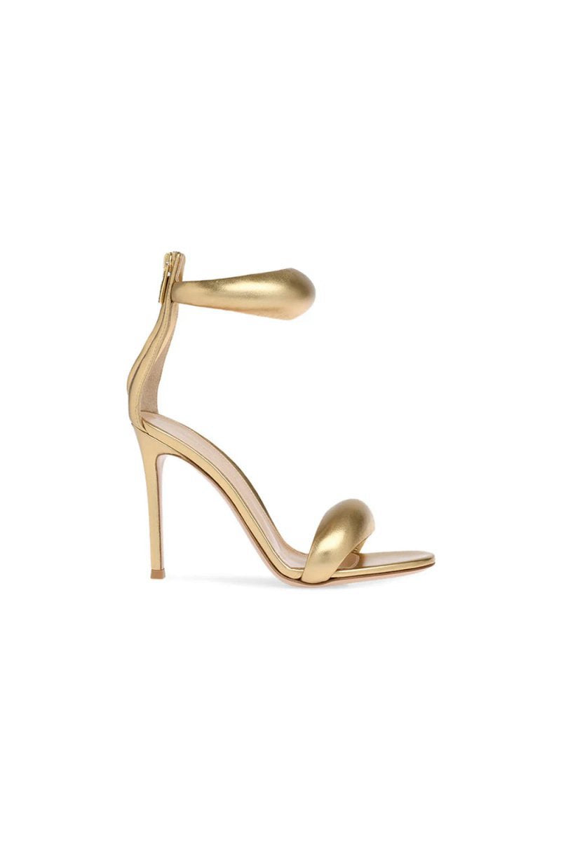 Ankle Strap Leather Stiletto High Heel Sandals