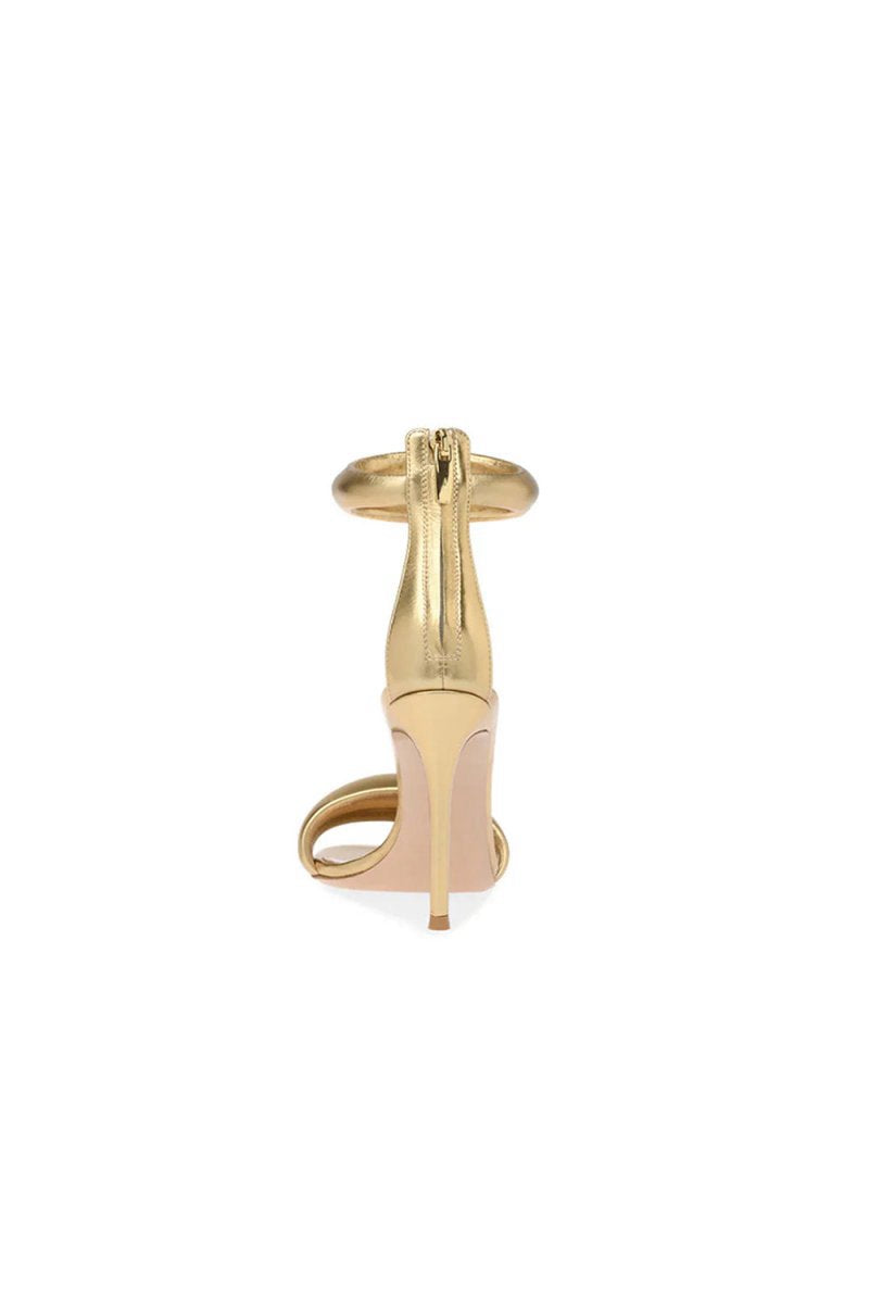 Ankle Strap Leather Stiletto High Heel Sandals