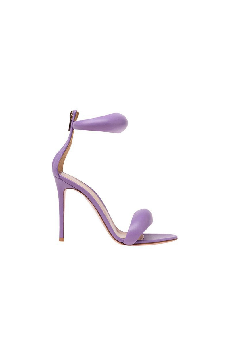 Ankle Strap Leather Stiletto High Heel Sandals