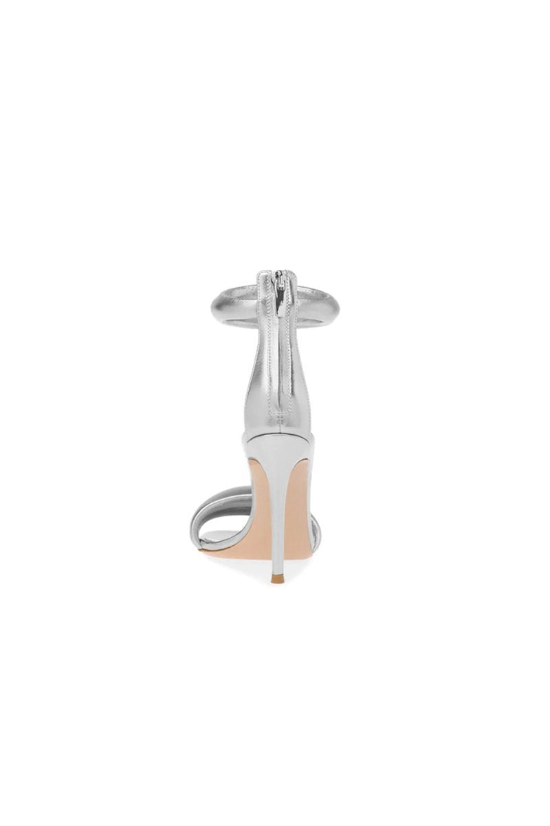 Ankle Strap Leather Stiletto High Heel Sandals