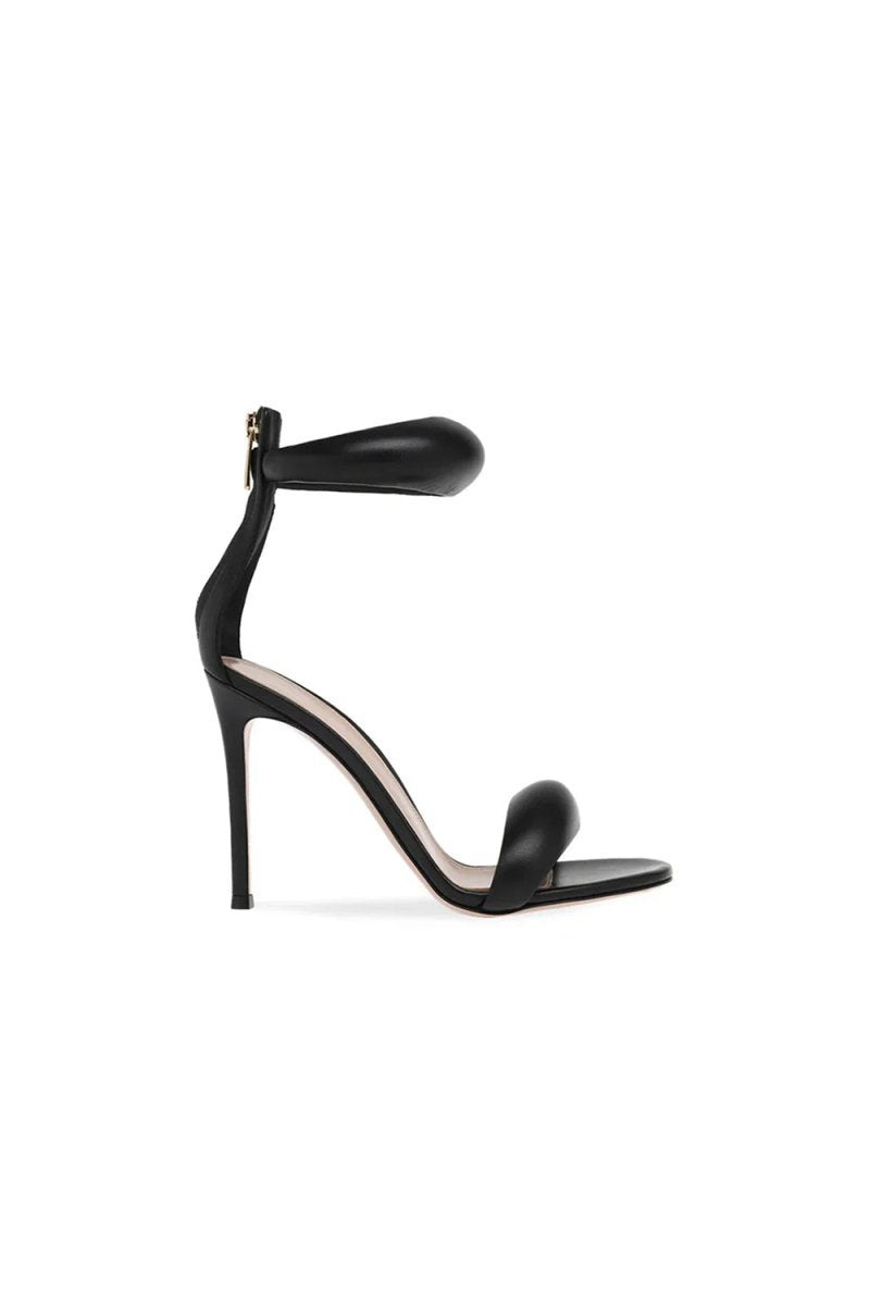 Ankle Strap Leather Stiletto High Heel Sandals