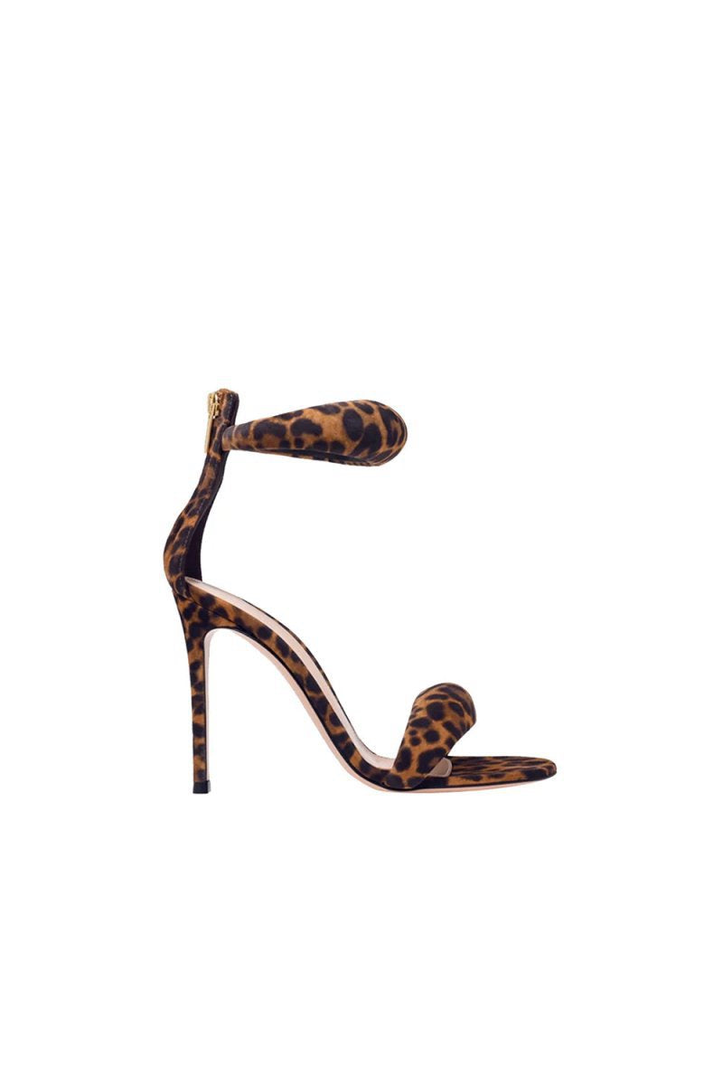 Ankle Strap Leather Stiletto High Heel Sandals