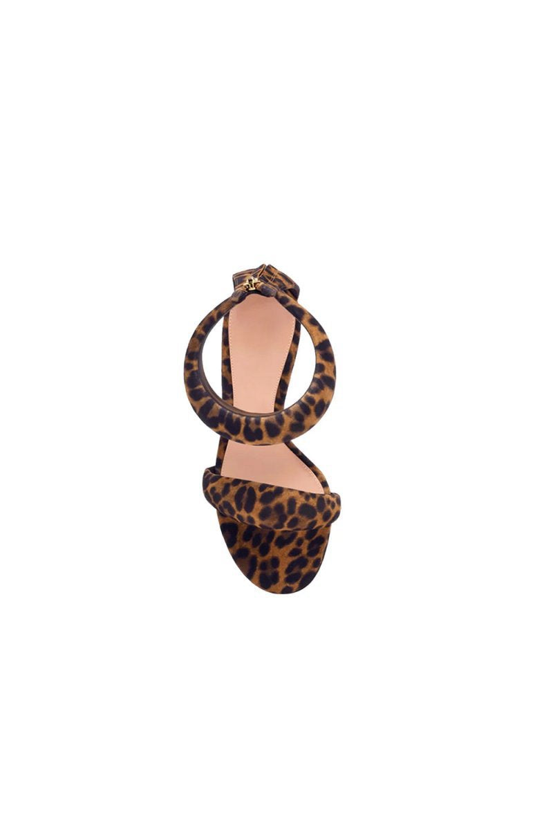 Ankle Strap Leather Stiletto High Heel Sandals