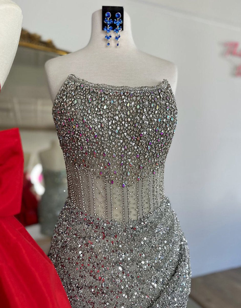 Bodycon Strapless Corset Homecoming Dresses