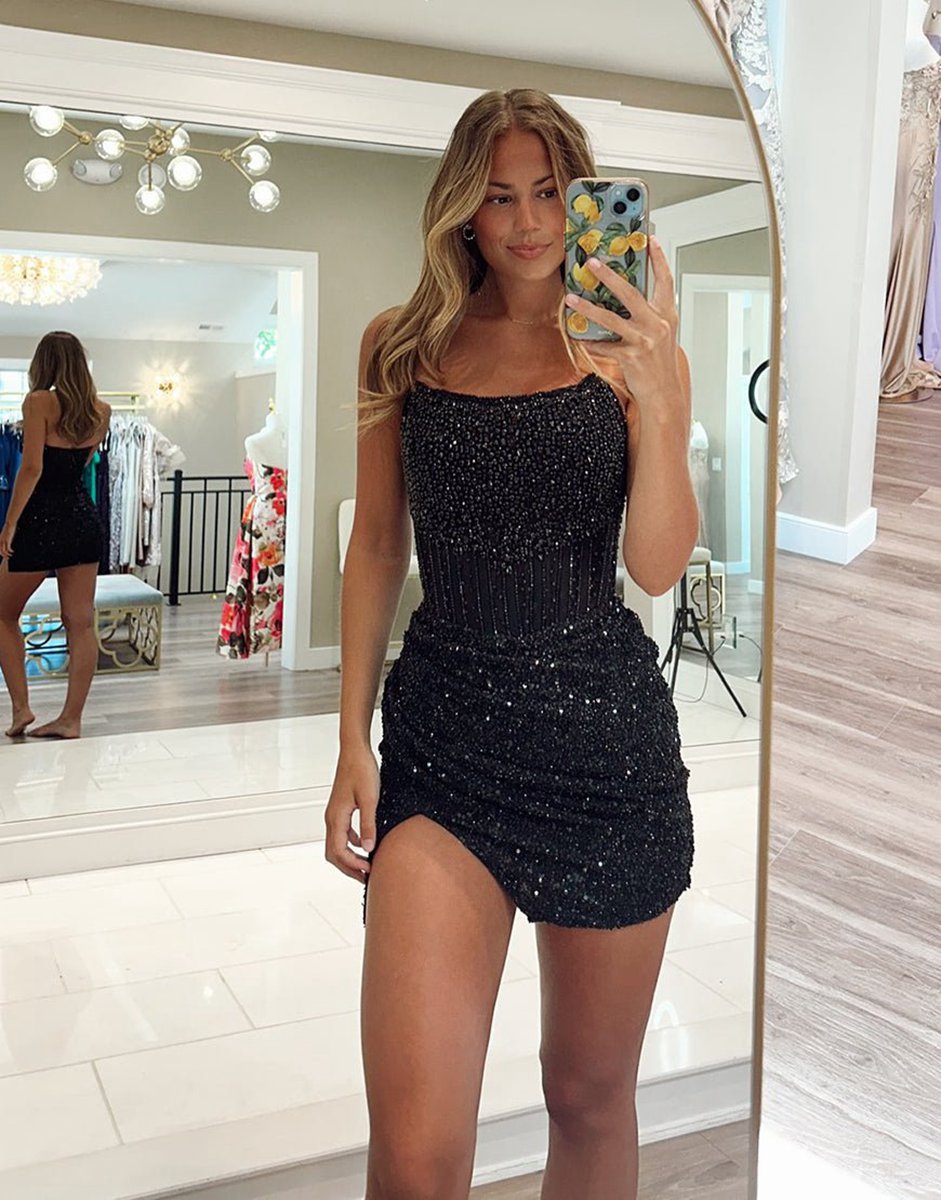 Bodycon Strapless Corset Homecoming Dresses
