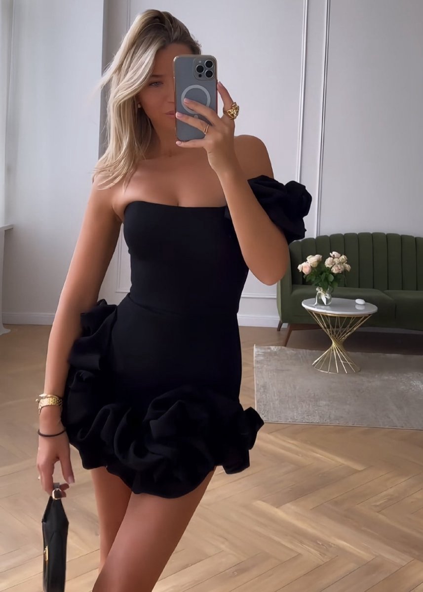 Strapless Bodycon Homecoming Dresses with Ruffles
